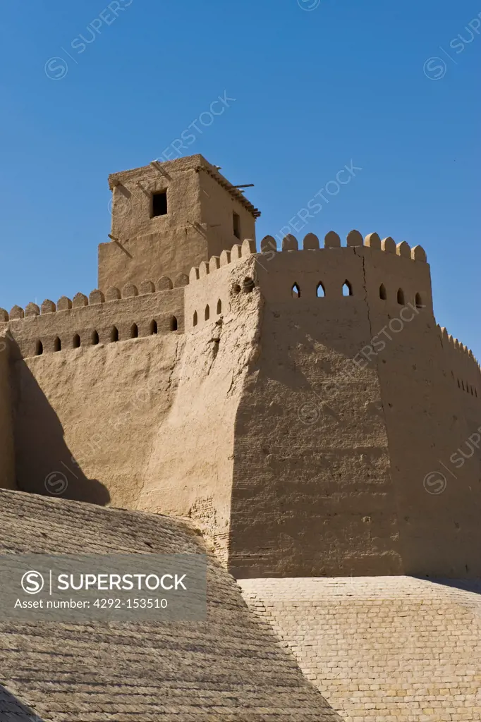 Uzbekistan, Khiva, medieval wall
