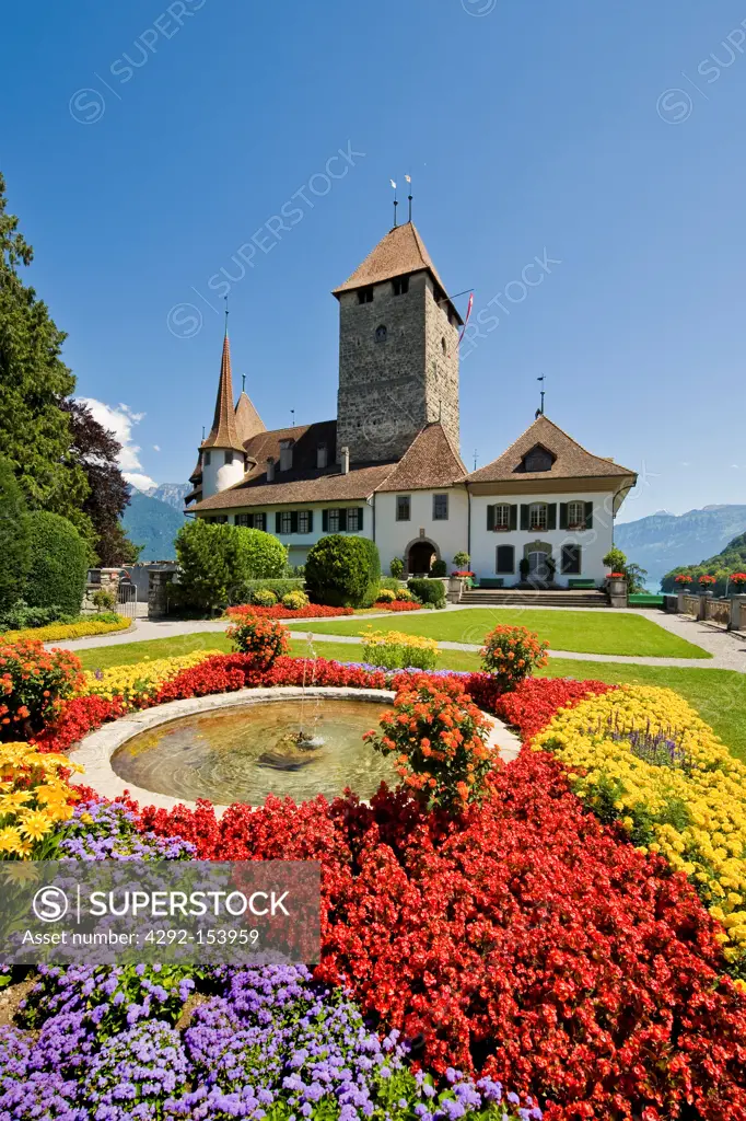 Switzerland, Canton Bern, Spiez, medieval castle