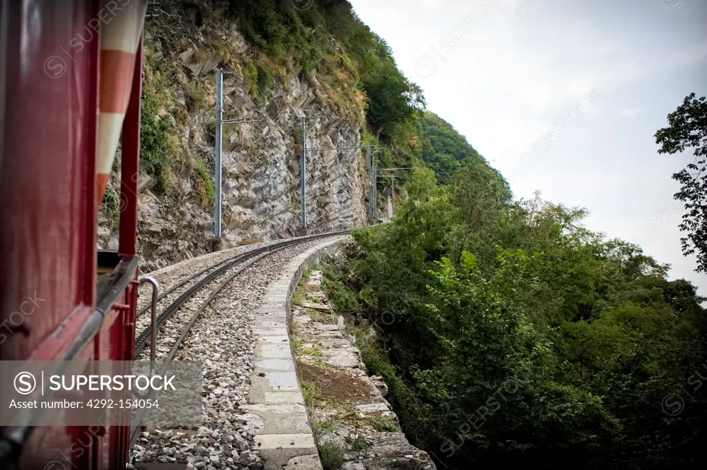 Switzerland, Canton Ticino, Monte Generoso Railway, steam train