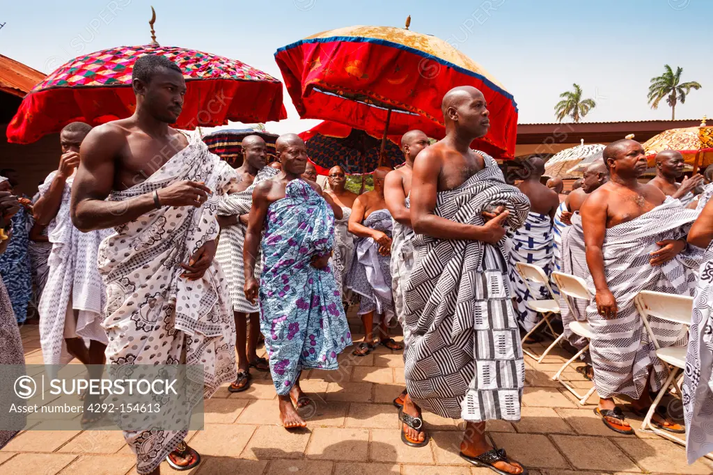 Africa, Ghana, Kumasi Ashanti, dignitaries during festival
