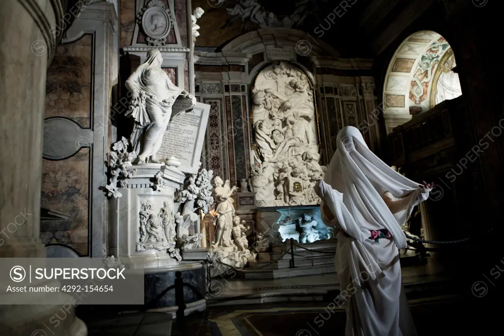 Italy, Campania, Napoli, Chapel of the Prince of San Severo, ghostand marble statues
