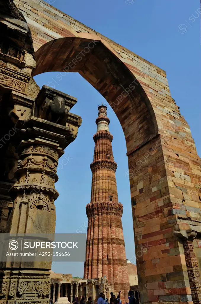 India, New Delhi, Qutub Minar,UNESCO world Heritage