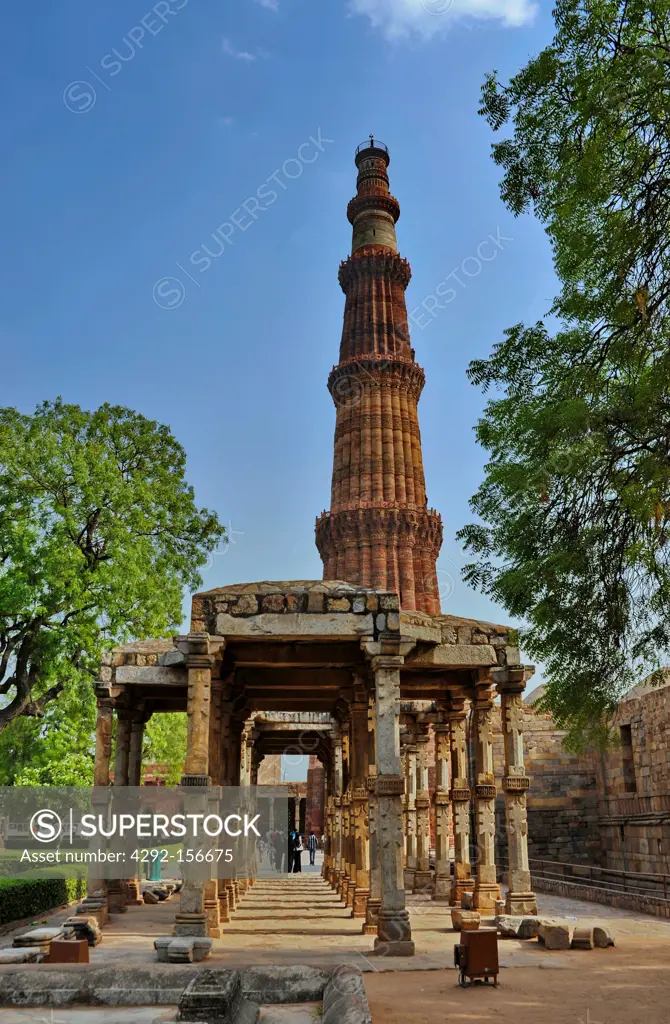 India, New Delhi, Qutub Minar,UNESCO world Heritage