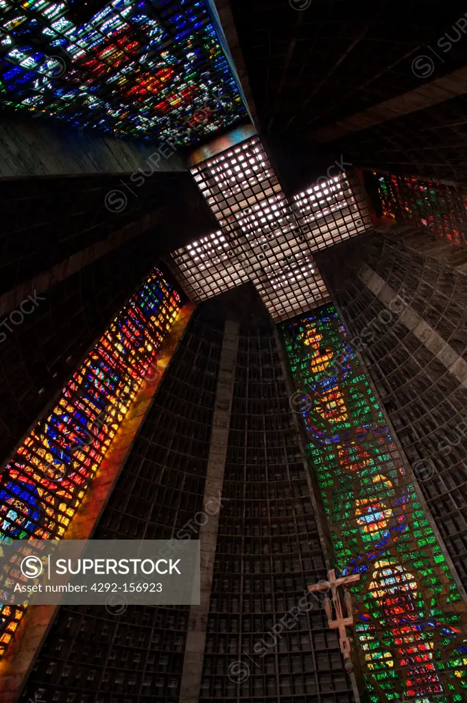 Brazil, Rio de Janeiro, the Cathedral, interior