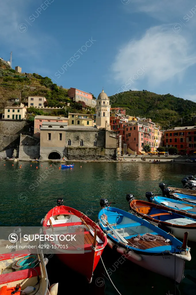 Italy, Liguria, Cinque Terre, Vernazza villagge