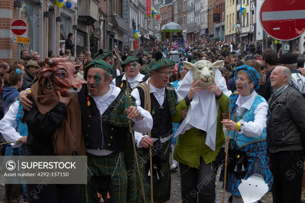 Belgium, Walloonia, Liege province, Stavelot city, laetare carnival