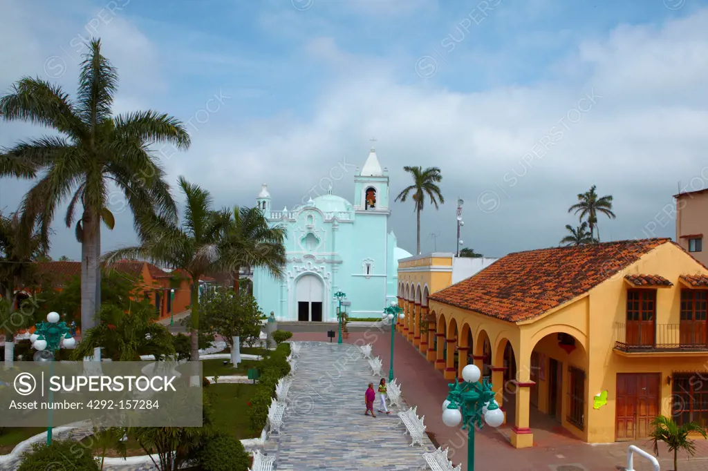 Mexico, Veracruz state, Tlacotalpan city protected by Unesco, main square