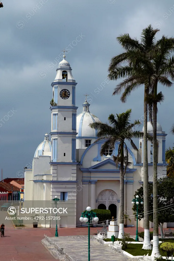 Mexico, Veracruz state, Tlacotalpan city protected by Unesco, main square