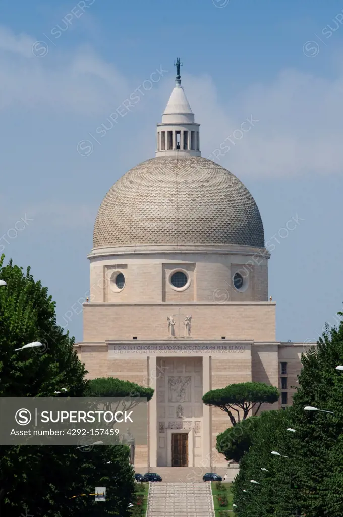 Italy, Lazio, Rome, EUR district, Dome of Saint Peter and Paul's Basilica