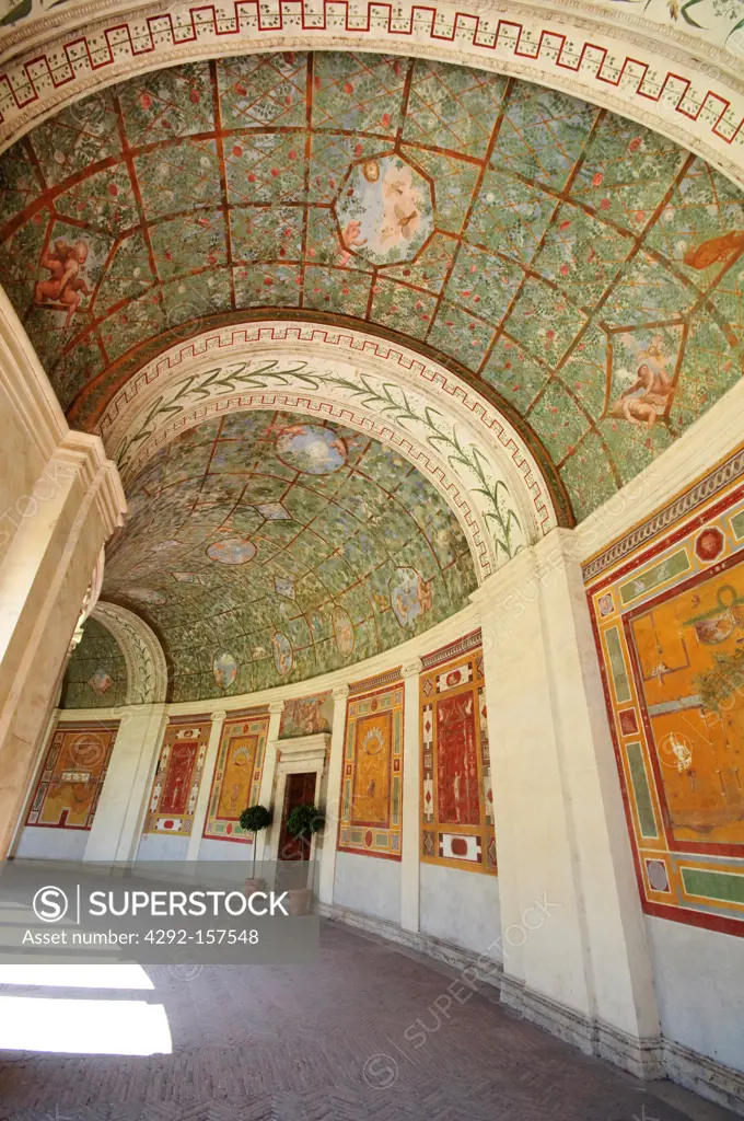 Italy, Lazio, Rome, Villa Giulia, the Etruscan Museum, Fresco