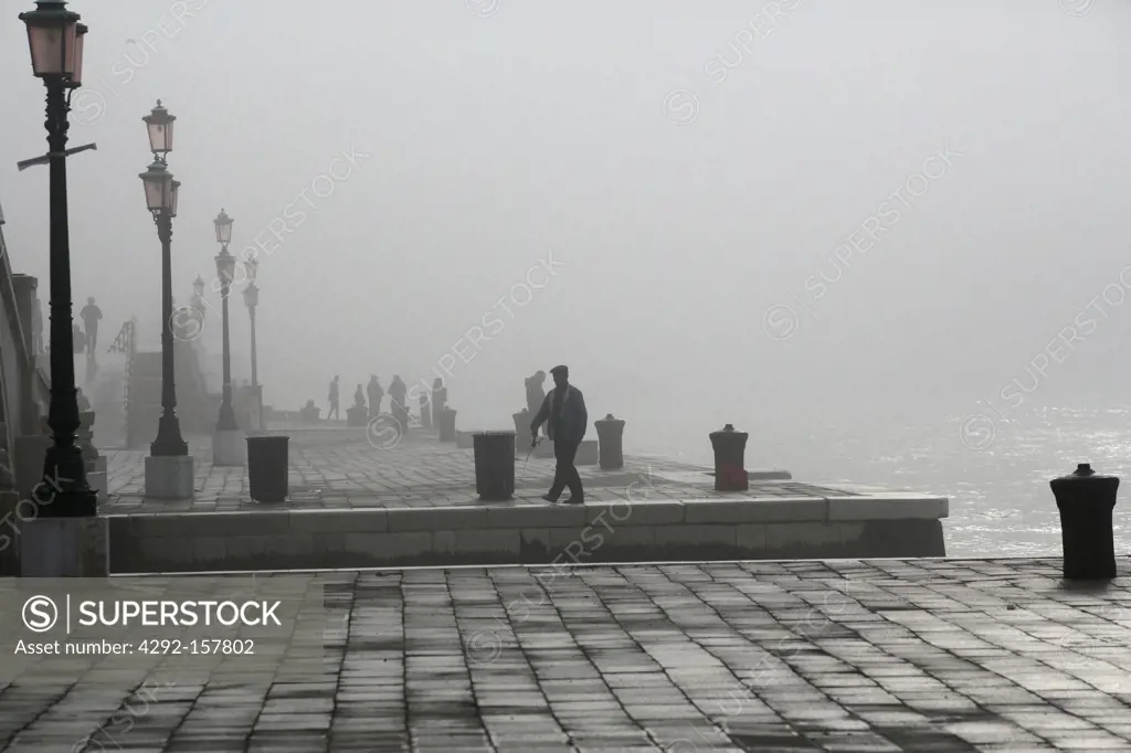 Italy, Veneto, Venice, fog