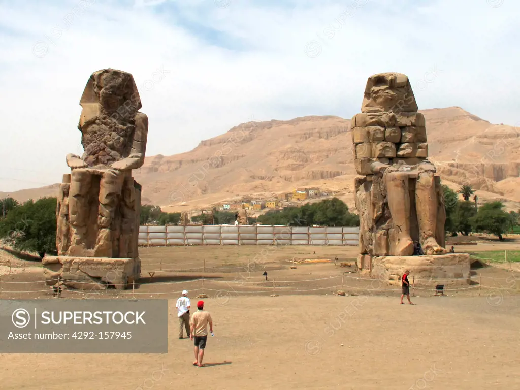 Africa, Egypt, Luxor, Colossi of Memnon