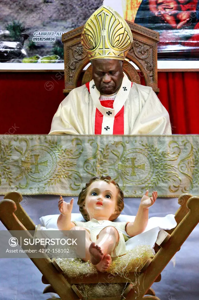 Sudan, Khartoum, cardinal and Gesus child