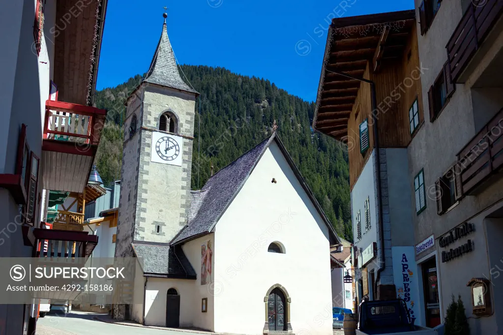 Italy, Dolomites, Trentino Alto Adige, Canazei, the St Florian church