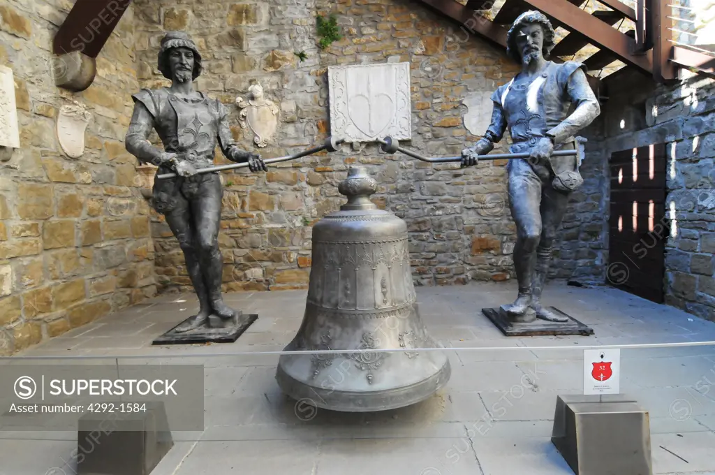 Italy, Friuli Venezia Giulia, Trieste, San Giusto Castle, Bell Ringer Figures