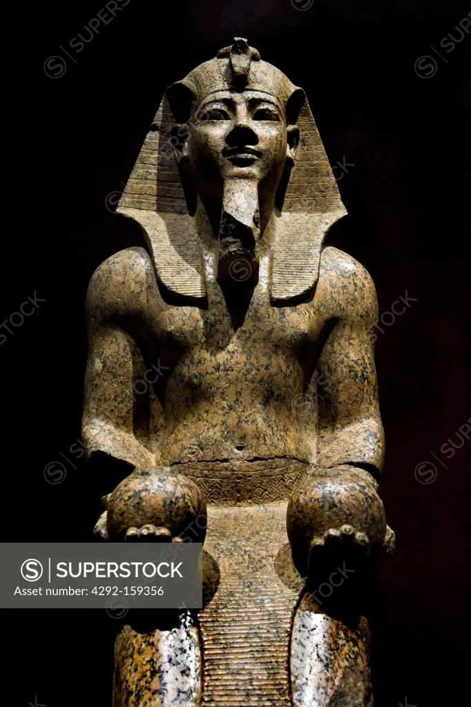 Italy, Piedmont, Turin, Egyptian Museum, Statuary room, Pharaoh Amenhotep II