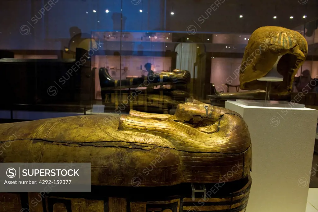 Italy, Piedmont, Turin, Egyptian Museum, Merit sarcophagus
