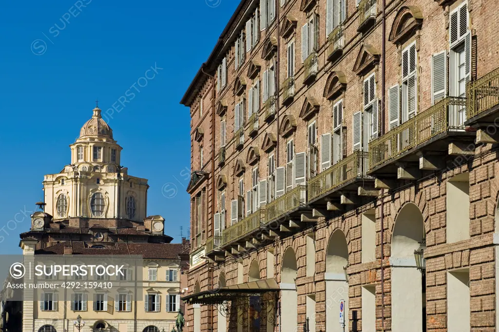 Italy, Piedmont, Turin, Royal armory and san Lorenzo church