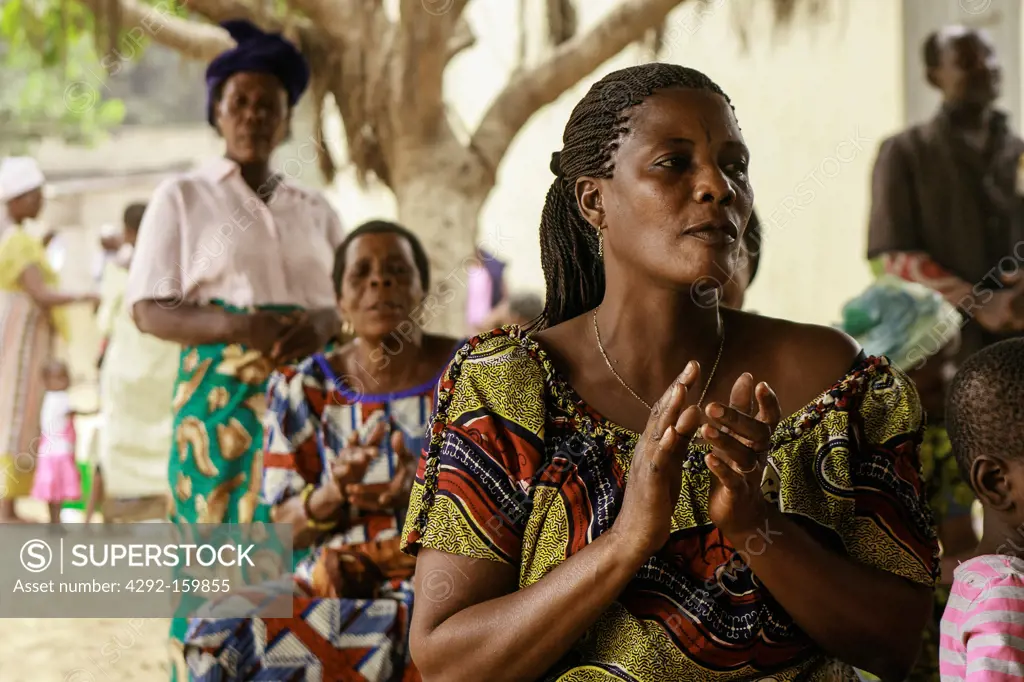 Afica, Togo, Lomè, woodoo Gorò celebration in the Ebè district, by spiritual chief Yema Sossou Djegnon