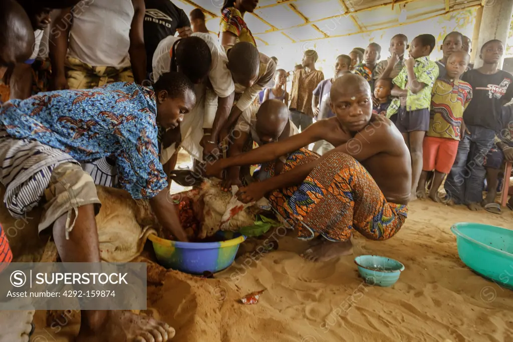Afica, Togo, Lomè, woodoo Gorò celebration in the Ebè district, by spiritual chief Yema Sossou Djegnon