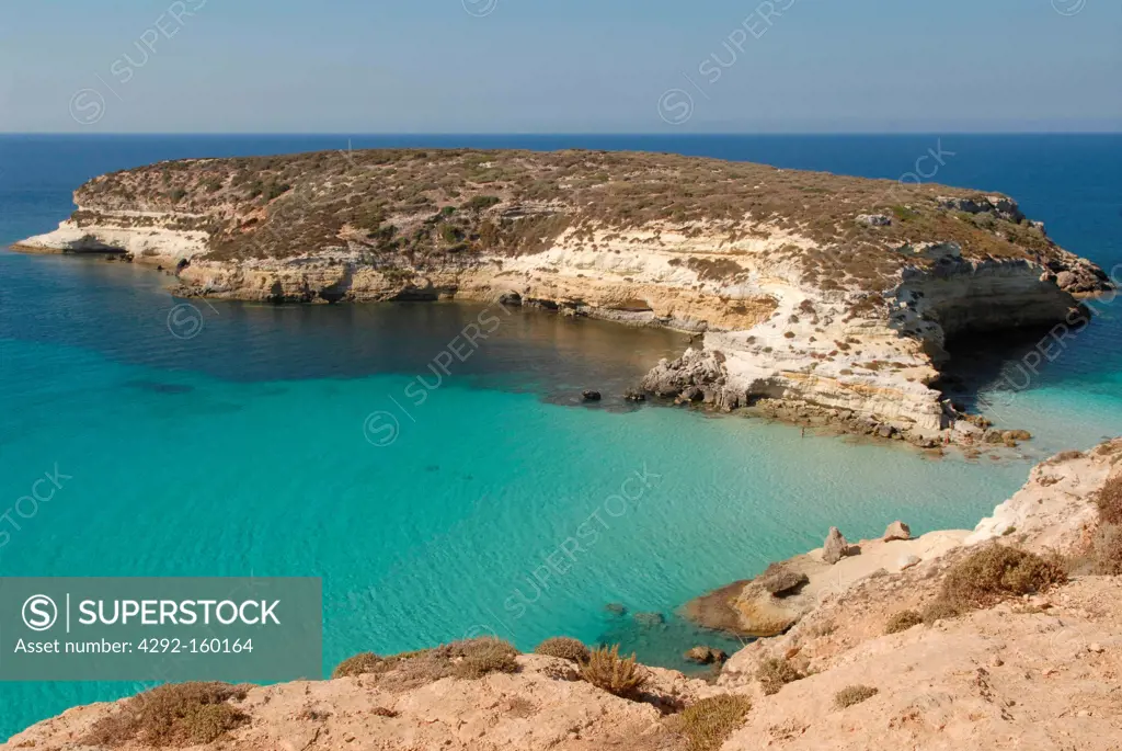 Italy, Lampedusa island, the Rabbit Island