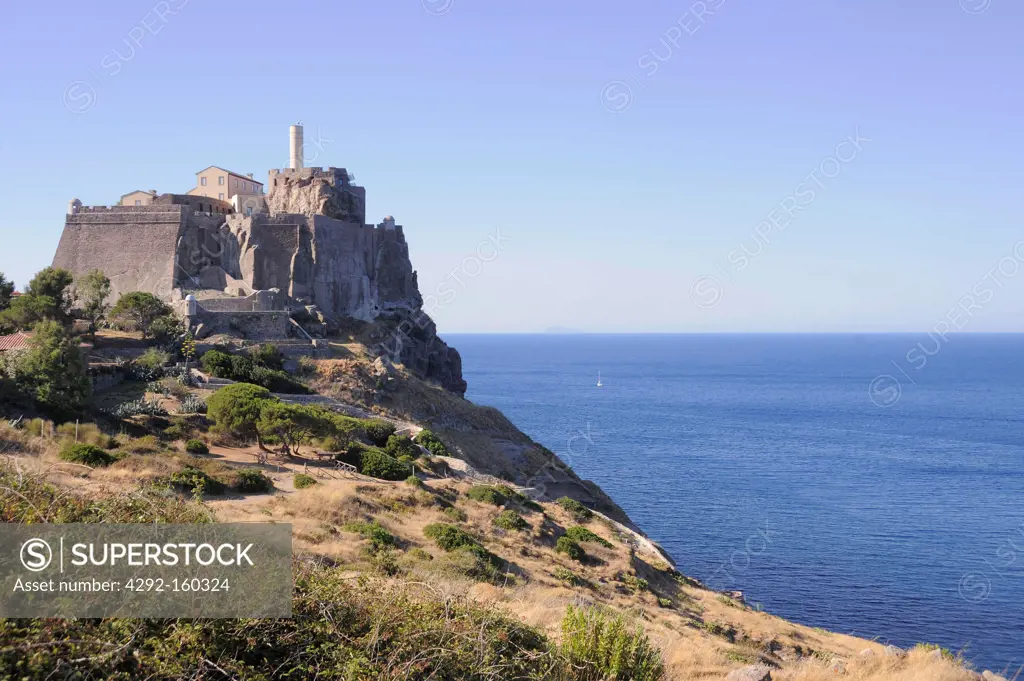 Italy, Capraia island (Tuscan Archipelago), the fortress of San Giorgio