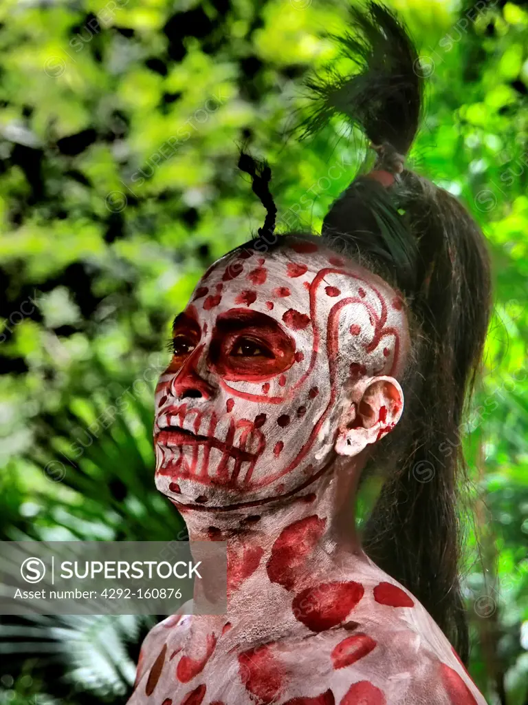 México, Quintana Roo, Xcaret Park, Maya deity