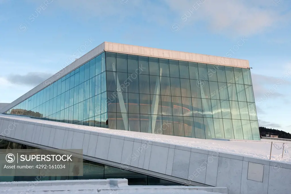 Europe, Norway, Oslo Opera House, designed by architect Snohetta