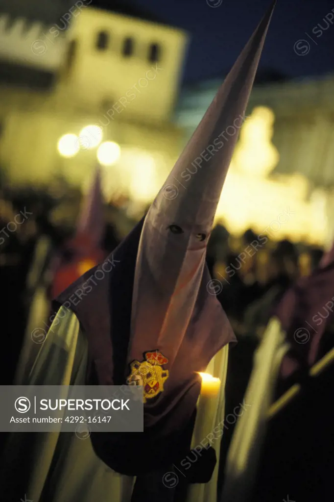 Spain, Andalusia, Seville. Holy week procession and celebrations