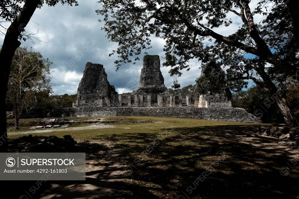 Mexico, Campeche State, Xpuhil, archaeological mayan site , ruins