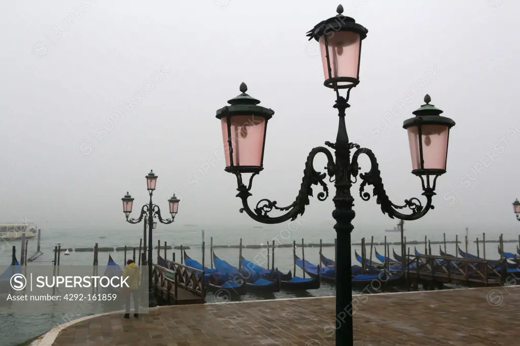 Italy, Veneto, Venice, winter, fog