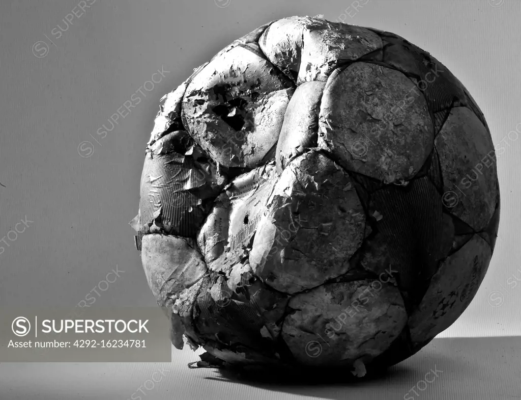 Damaged soccer ball