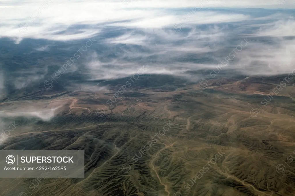 Bolivia, aerial view plateau