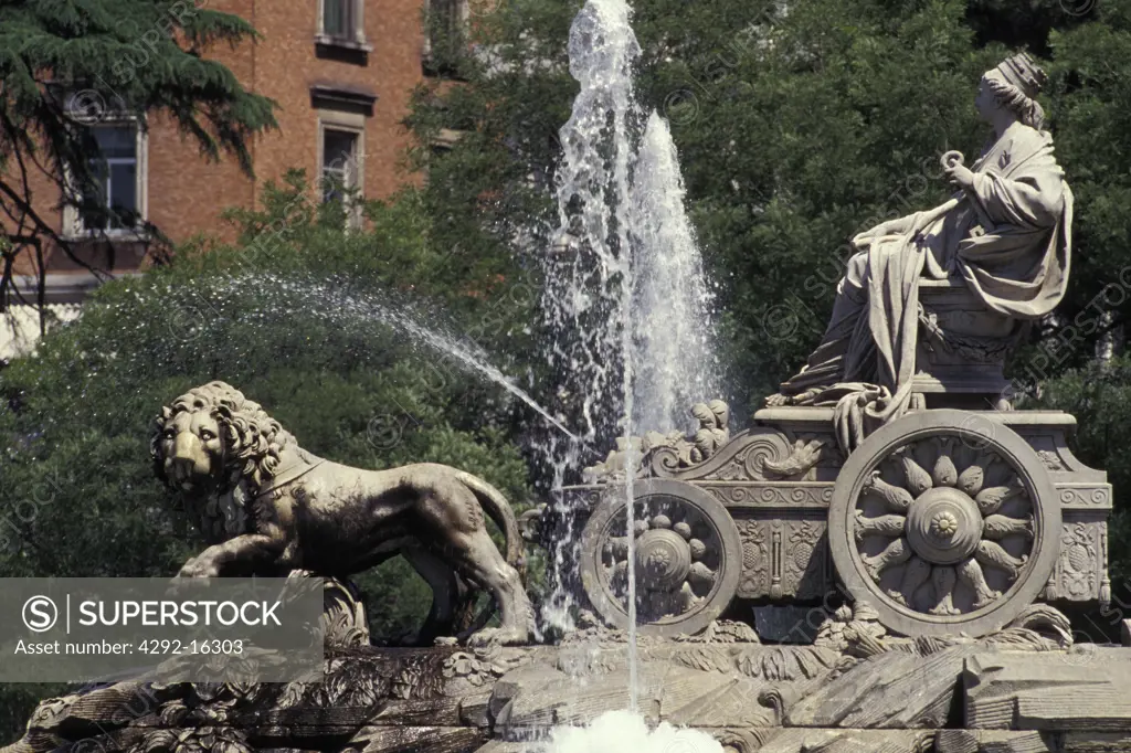 Spain, Madrid. Cibeles Fountain