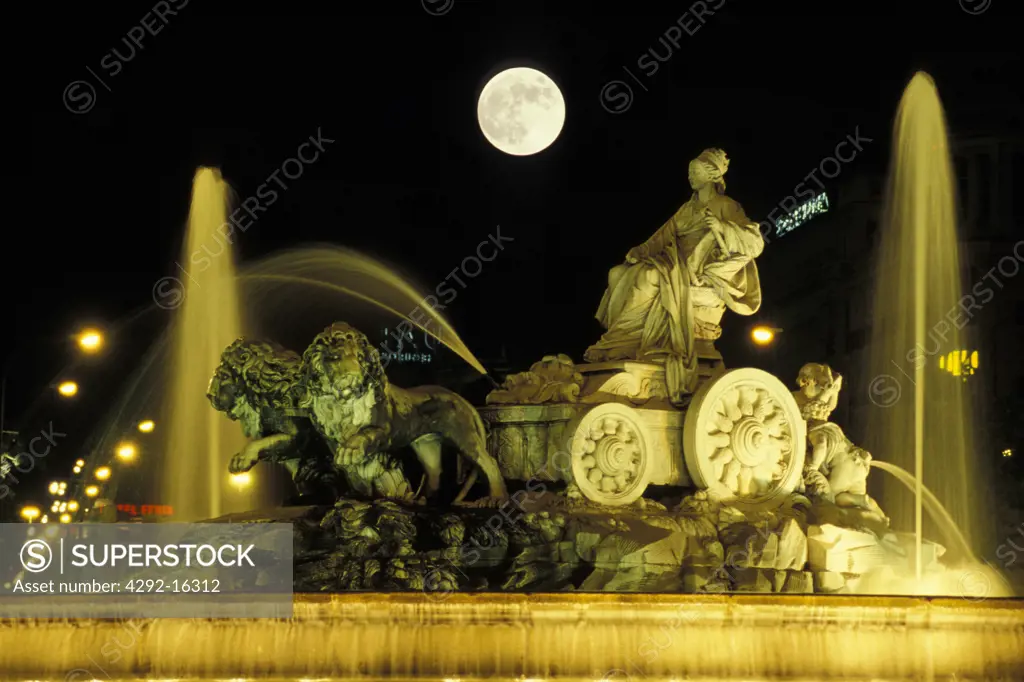 Spain, Madrid. Cibeles Fountain