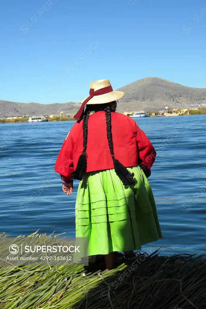 Uros island, Titicaca lake, Perù