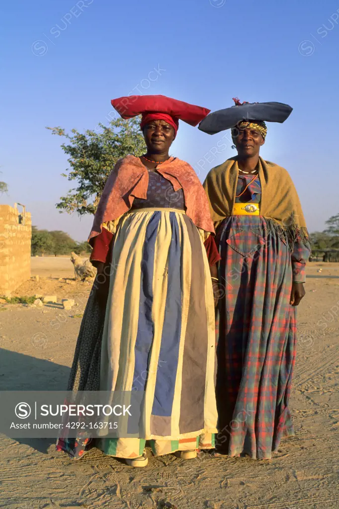 namibia, Herero women, Sesfontein