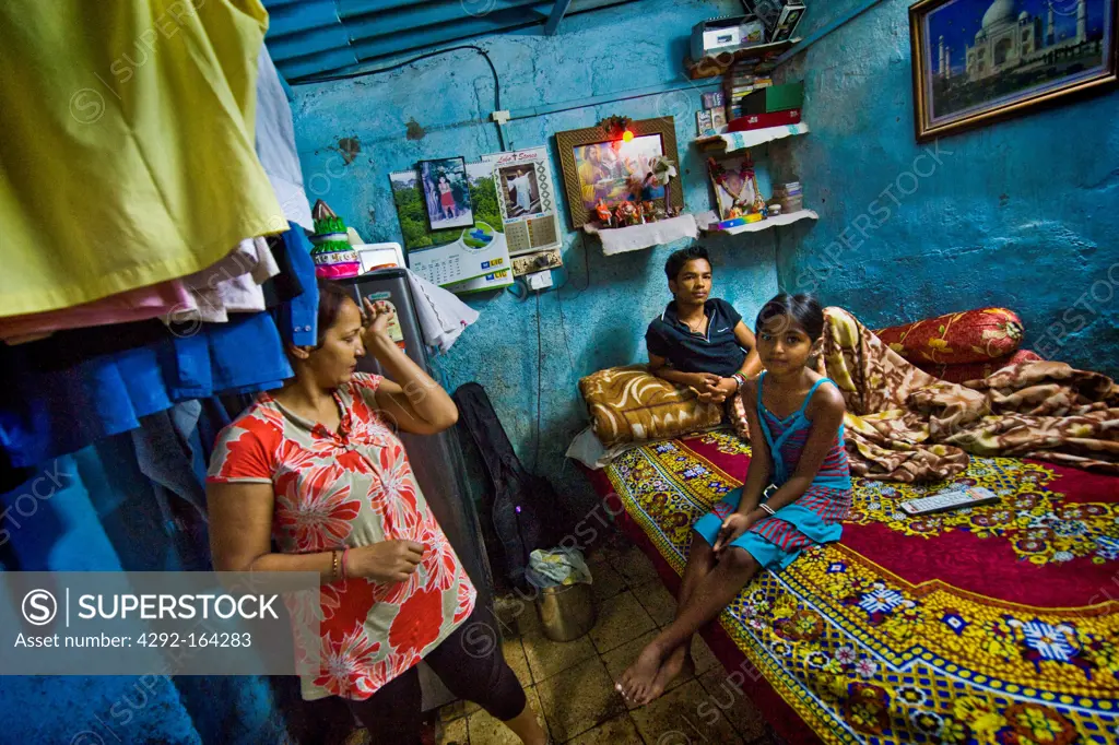 House in the slum near Colaba area, Mumbai, India