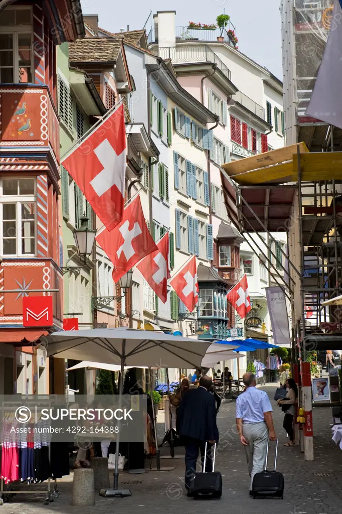 Traditional street, Zurich, Switzerland