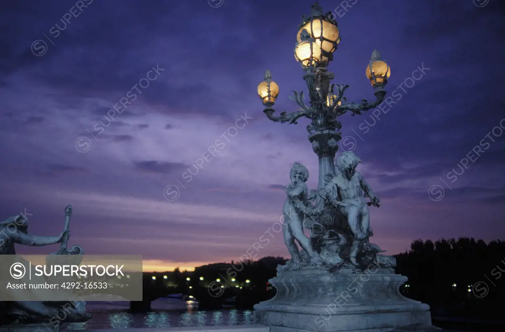France - Paris,Pont Alexandre III at night