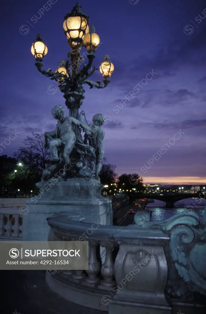 France - Paris,Pont Alexandre III at night