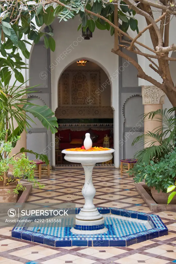 Morocco, Marrakech, Fountain