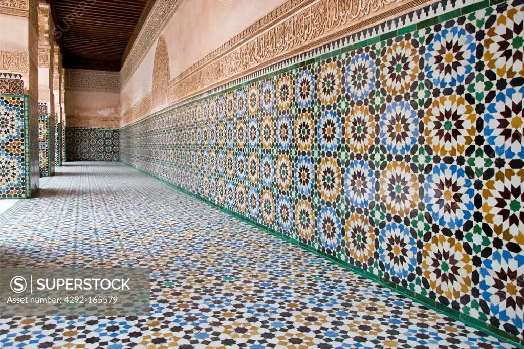 Morocco, Marrakech, Medressa Ben Yussuf