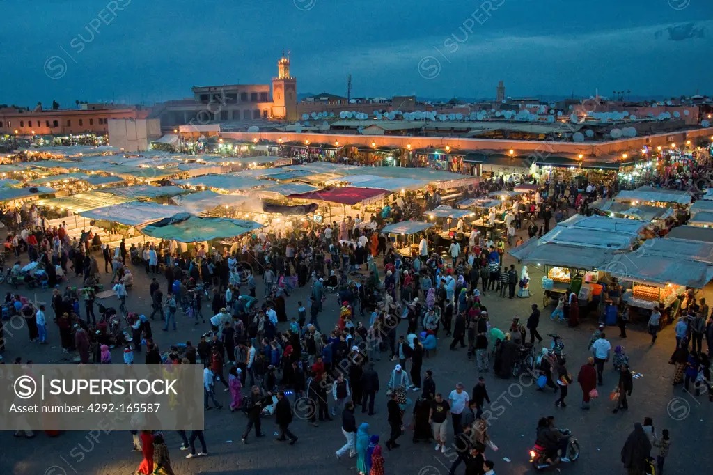 Morocco, Marrakech, Place Djemaa el-fna, Daily life