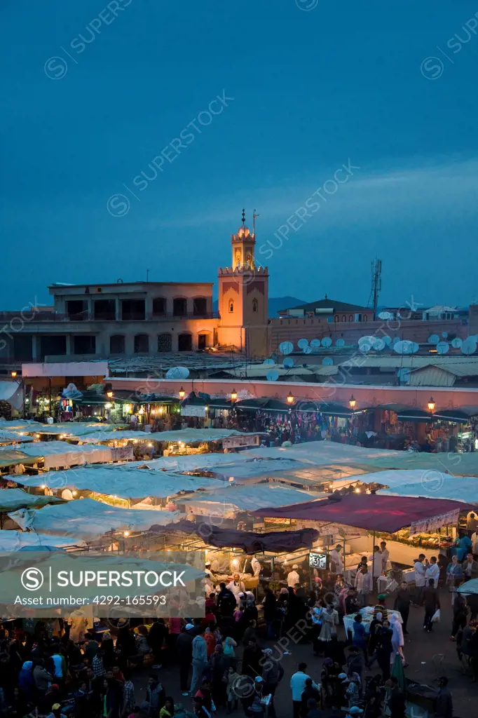 Morocco, Marrakech, Djemma el Fna town square