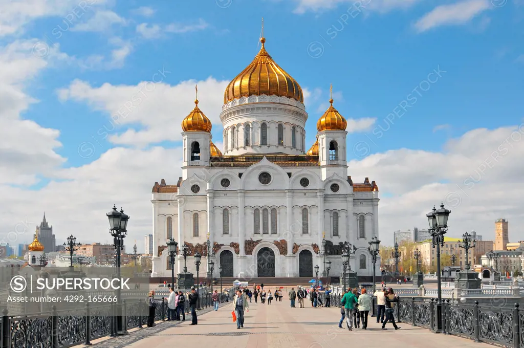 Russia, Moscow, Cathedral of Christ the Redeemer in Moscow
