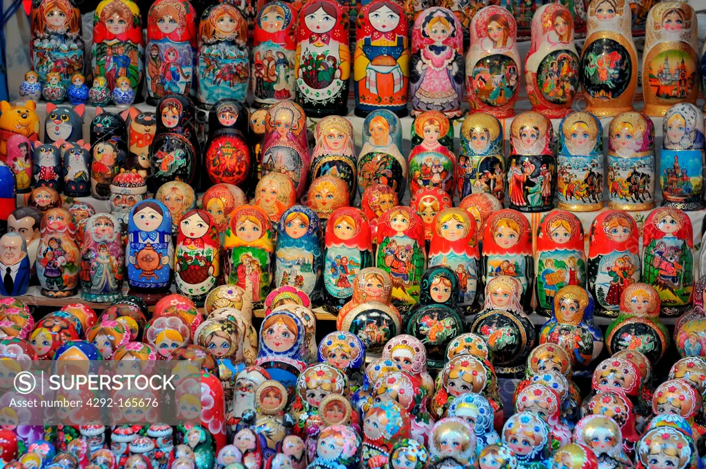 Russia, Moscow, Matryoshka Nesting Dolls