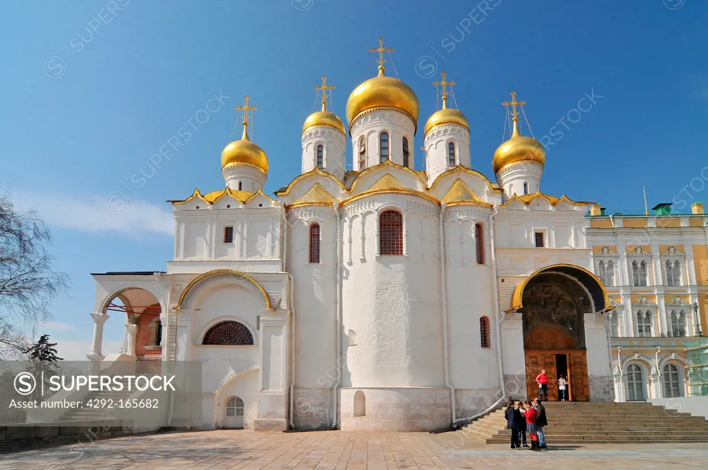 Russia, Moscow, The Cathedral of the Annunciation ( Blagoveschensky sobor), Russian Orthodox church dedicated to the Annunciation of the Theotokos.