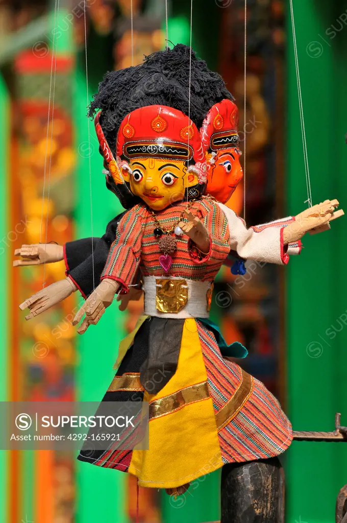 Nepal, Patan, Kathmandu, Nepali handicraft puppets