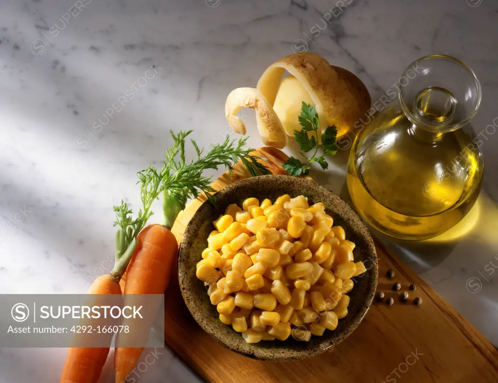 Corm with carrots and potato